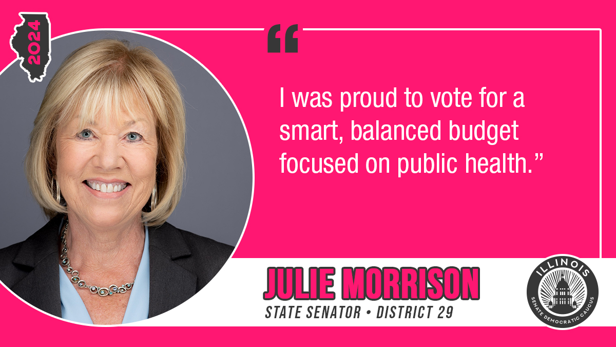 "I was proud to vote for a smart, balanced budget focused on public health."